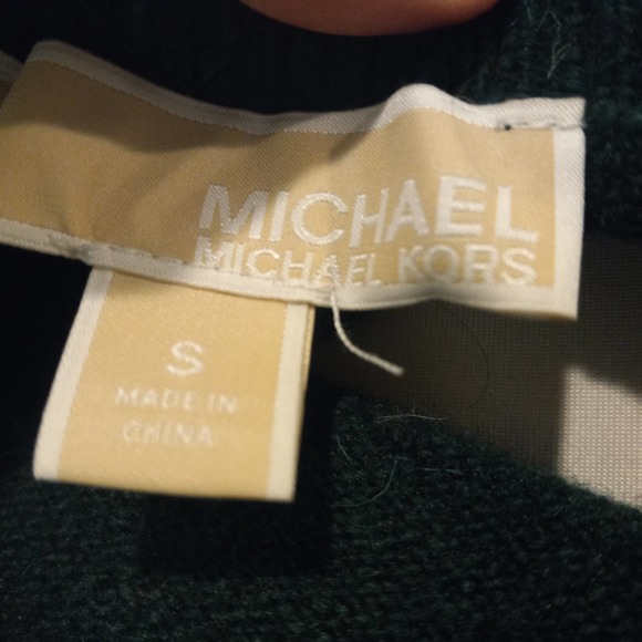 Michael Kors Green Stripped Merino Wool Sweater - Picture 4 of 6